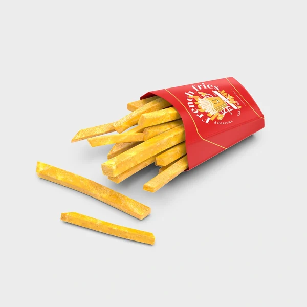 French fries box packaging