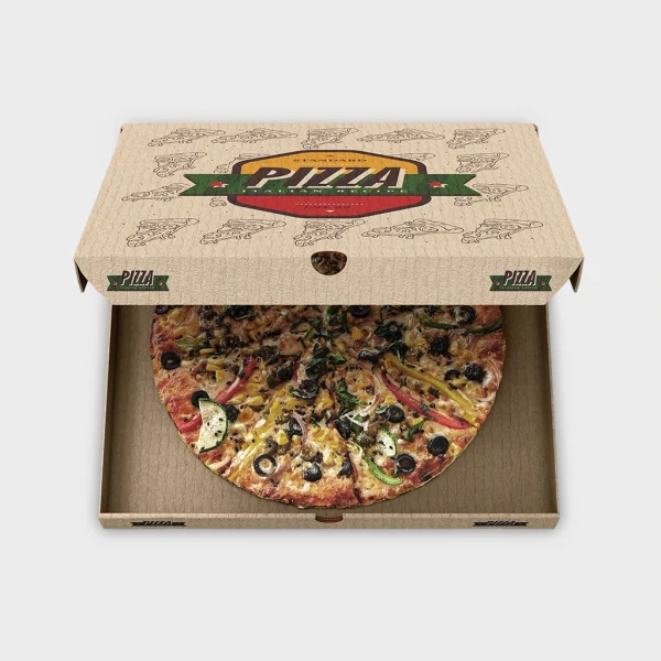Personalized pizza box packaging