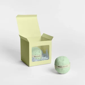 Custom Bath Bomb Packaging Boxes with window