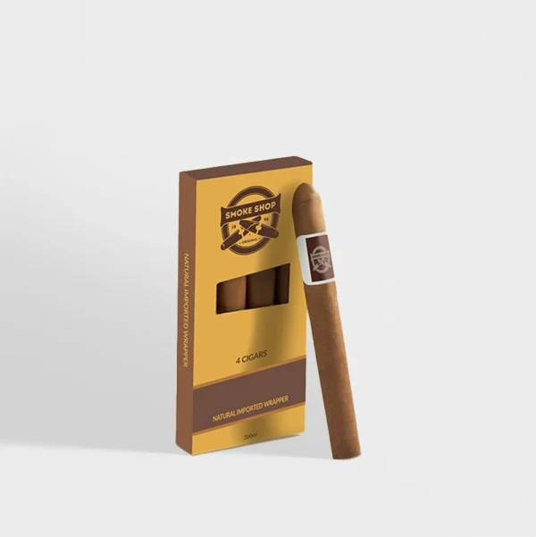Custom printed cigar boxes with logo, designed for premium product packaging and branding.
