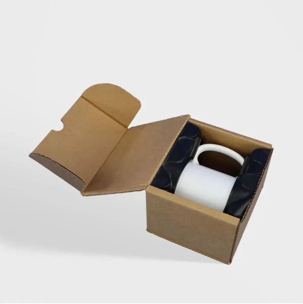 Mug boxes with window, designed for showcasing and protecting mugs in stylish packaging.
