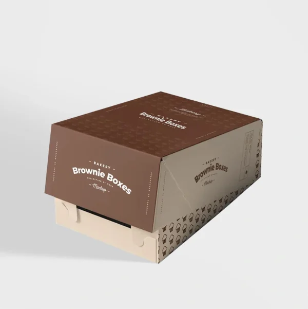 Elegant packaging boxes crafted for bakery brownies
