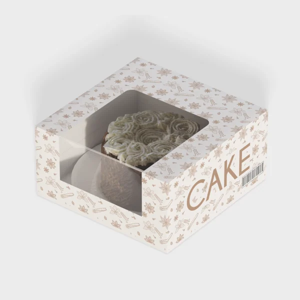 Window cake boxes for showing cakes in beautiful packaging