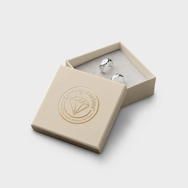 luxury two piece printed earing boxes with logo