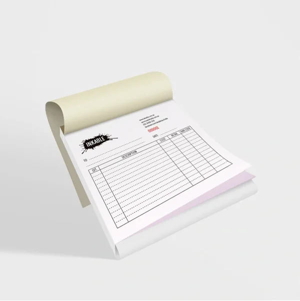 Custom NCR forms with logo and tailored designs, ideal for efficient and professional business documentation.