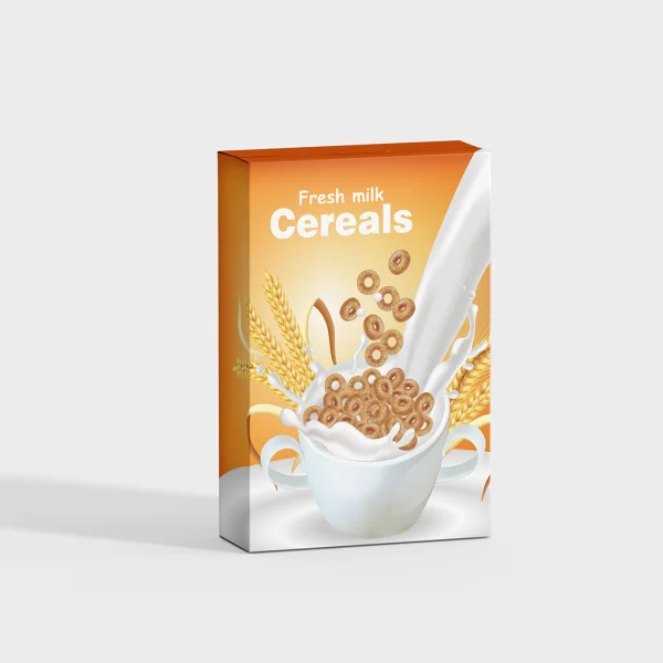 Custom cereal boxes with breakfast bowl packaging design in the USA