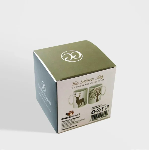 Two-piece mug boxes designed for elegant and secure mug packaging.