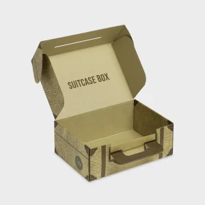 Custom suitcase boxes with unique and durable designs, ideal for personalized gifting, storage, and branding.