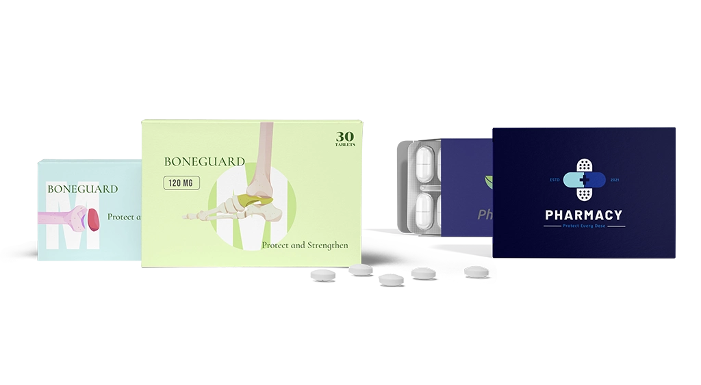 Wholesale customized medicine packaging boxes with printed logo and product details