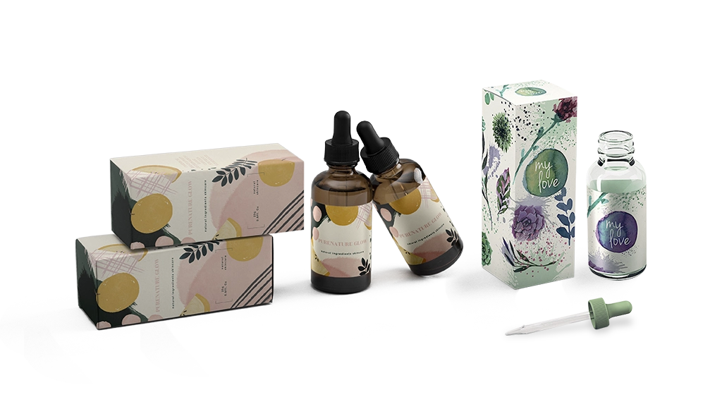 customized bottle packaging boxes with logo wholesale rates