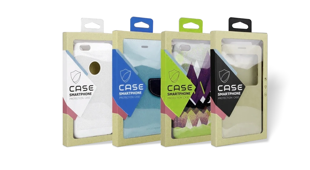 window phone case packaging boxes with logo