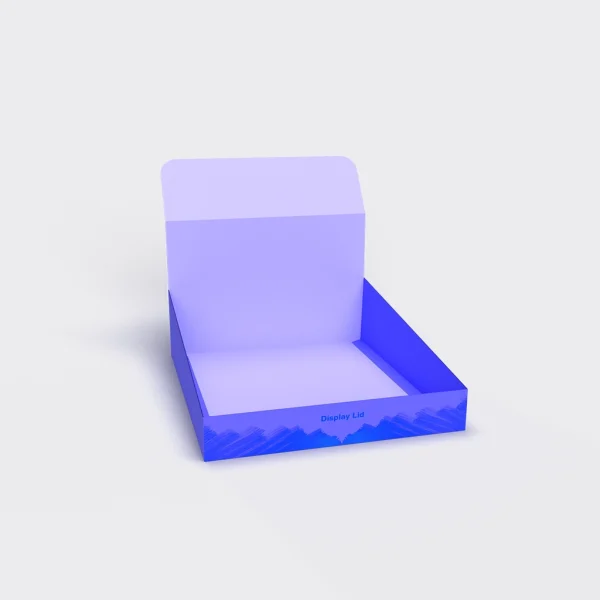 Customized double-wall display box with sturdy design, ideal for retail product presentation and branding.