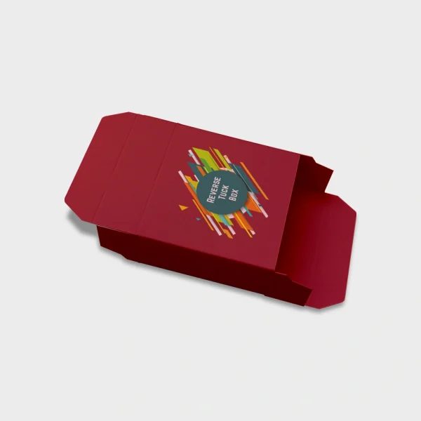Customized reverse tuck boxes with personalized designs and durable construction, ideal for branding and secure packaging.
