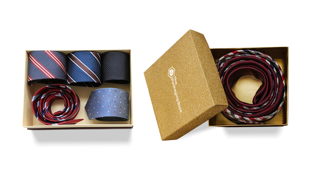 customized kraft tie packaging boxes with logo