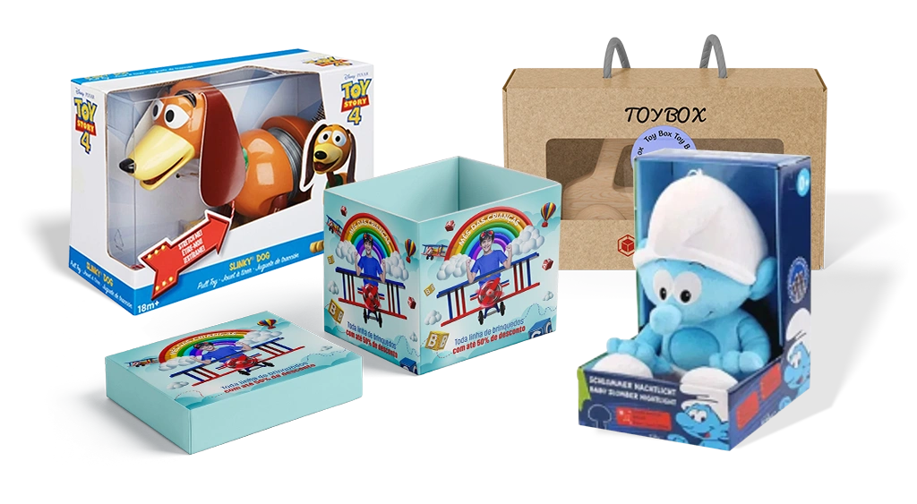 custom luxury printed toy packaging boxes wholesale