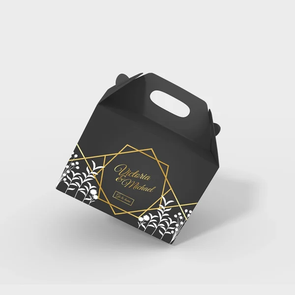 kraft gable boxes with handle, ideal for gift packaging and retail displays