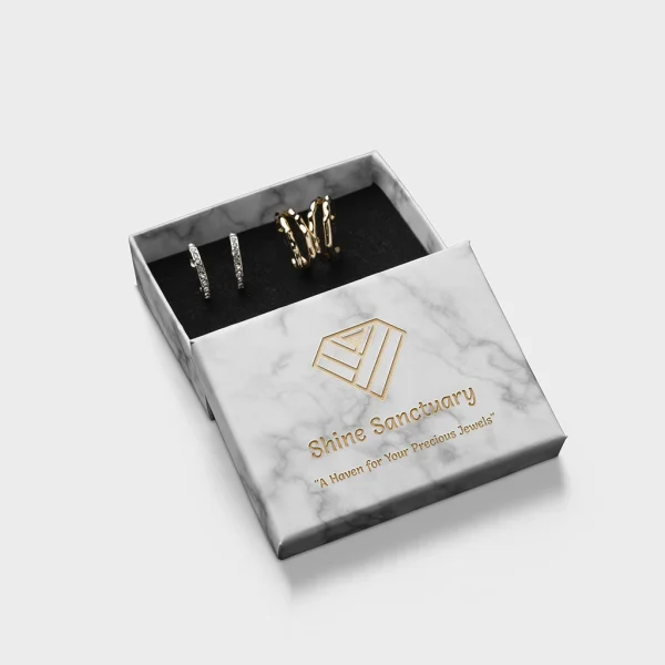 custom printed earing packaging boxes with logo wholesale USA