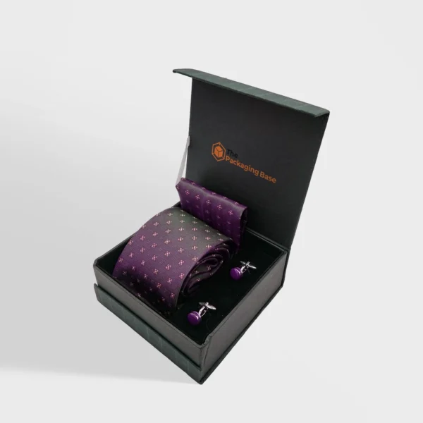 custom luxury rigid magnetic tie packaging boxes