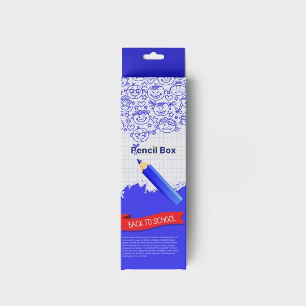 custom printed pencil packaging boxes with hanger style