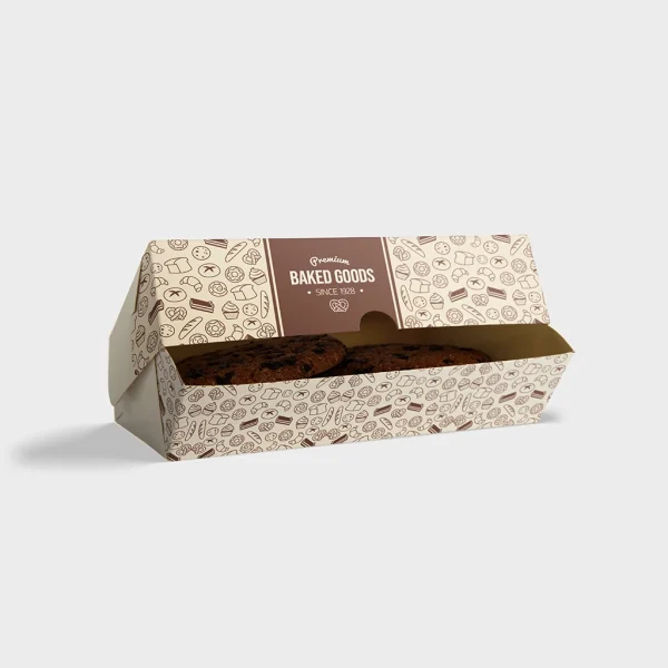 Printed bakery boxes with custom designs for pastries