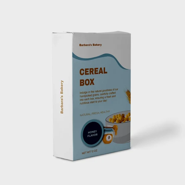 Personalized cereal boxes with custom breakfast packaging design in the USA