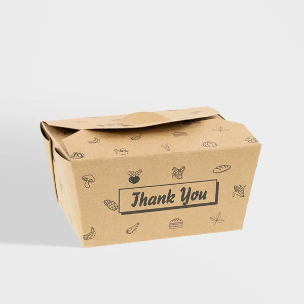 Kraft Chinese food boxes with natural brown texture