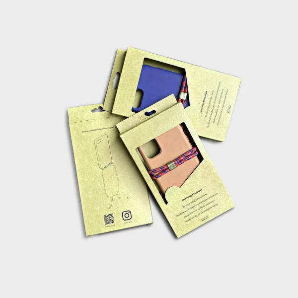 custom printed window phone case boxes with logo