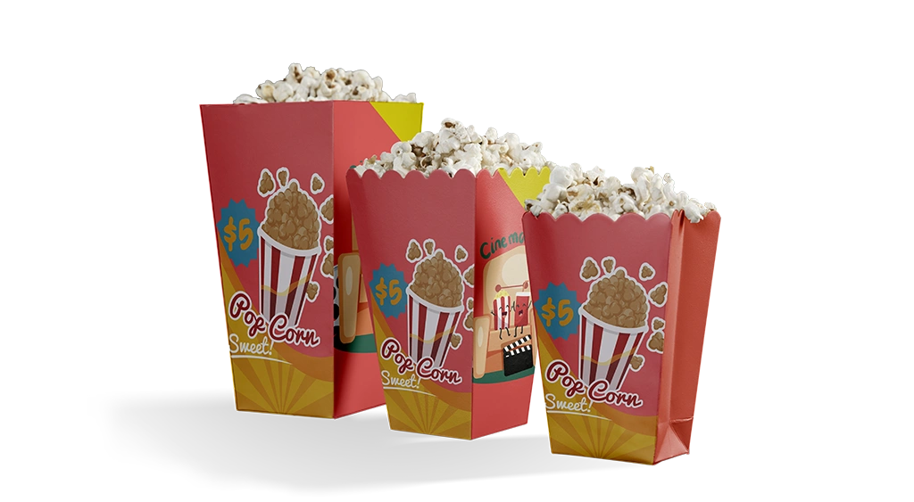 Printed Popcorn Boxes for Branded and Eye-Catching Packaging