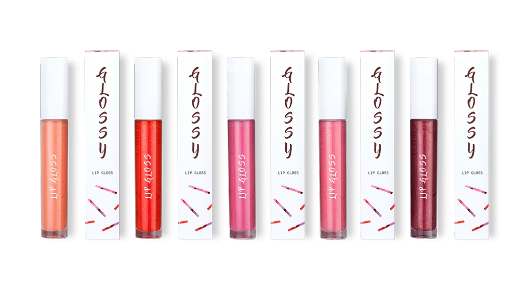 White lip gloss packaging boxes for beauty products